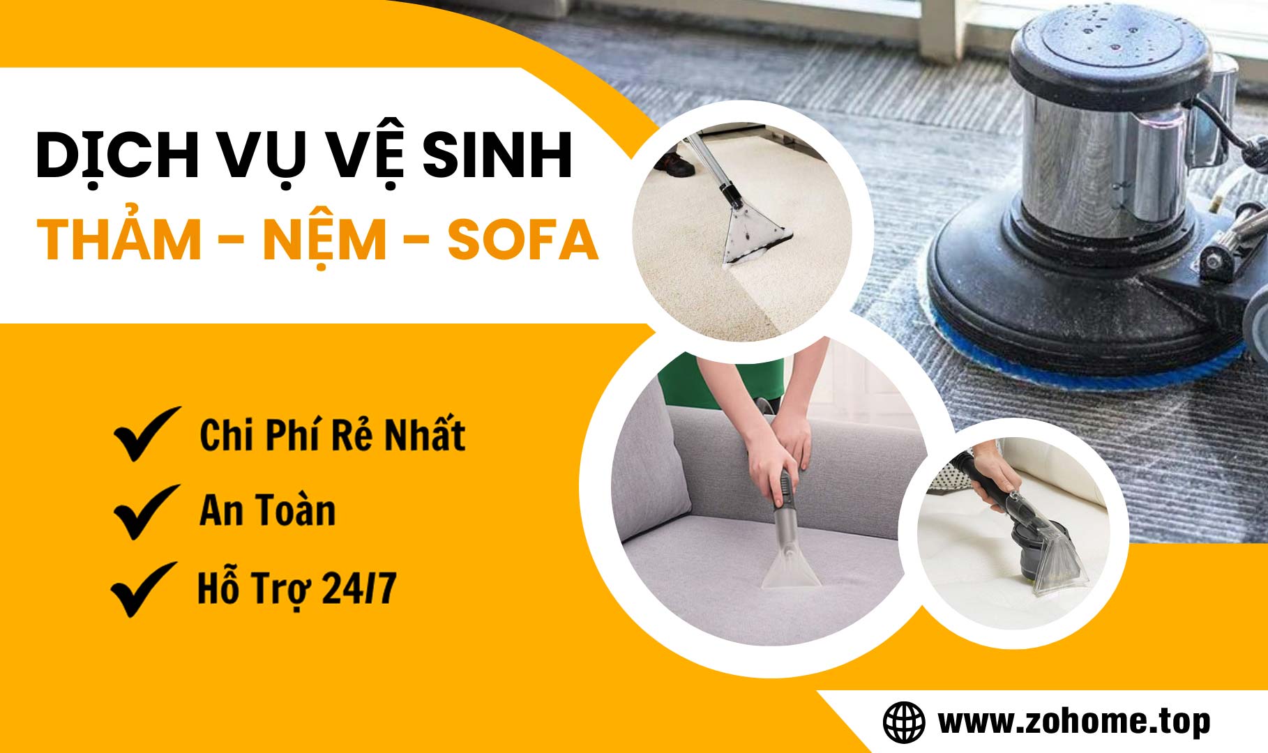 zohome dich vu ve sinh sofa tham rem